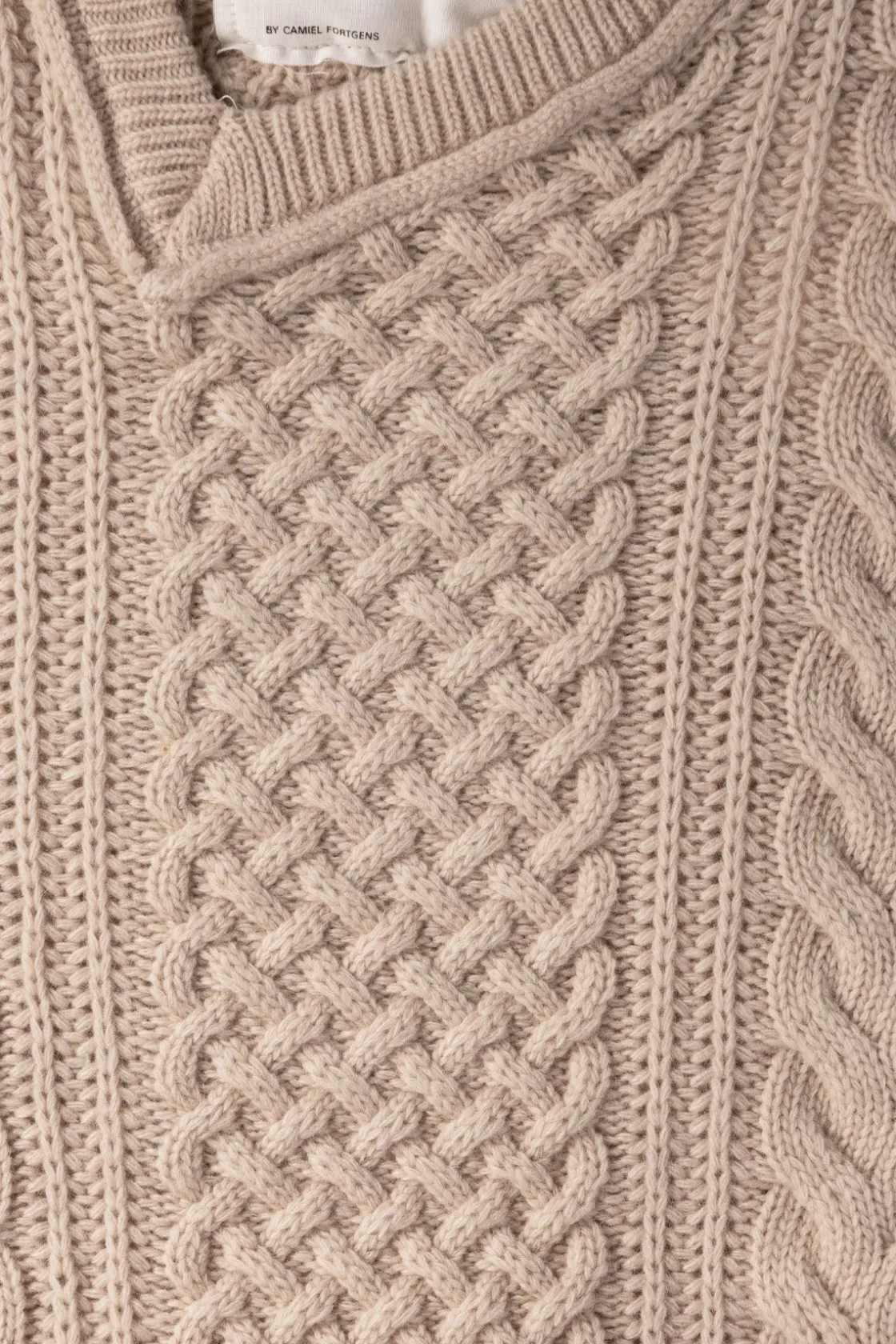 Sweaters<Camiel Fortgens Frankenstein Cable Knit - Natural Off-White