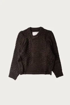 Sweaters<Camiel Fortgens Frankenstein Cable Knit - Natural Brown Glitter