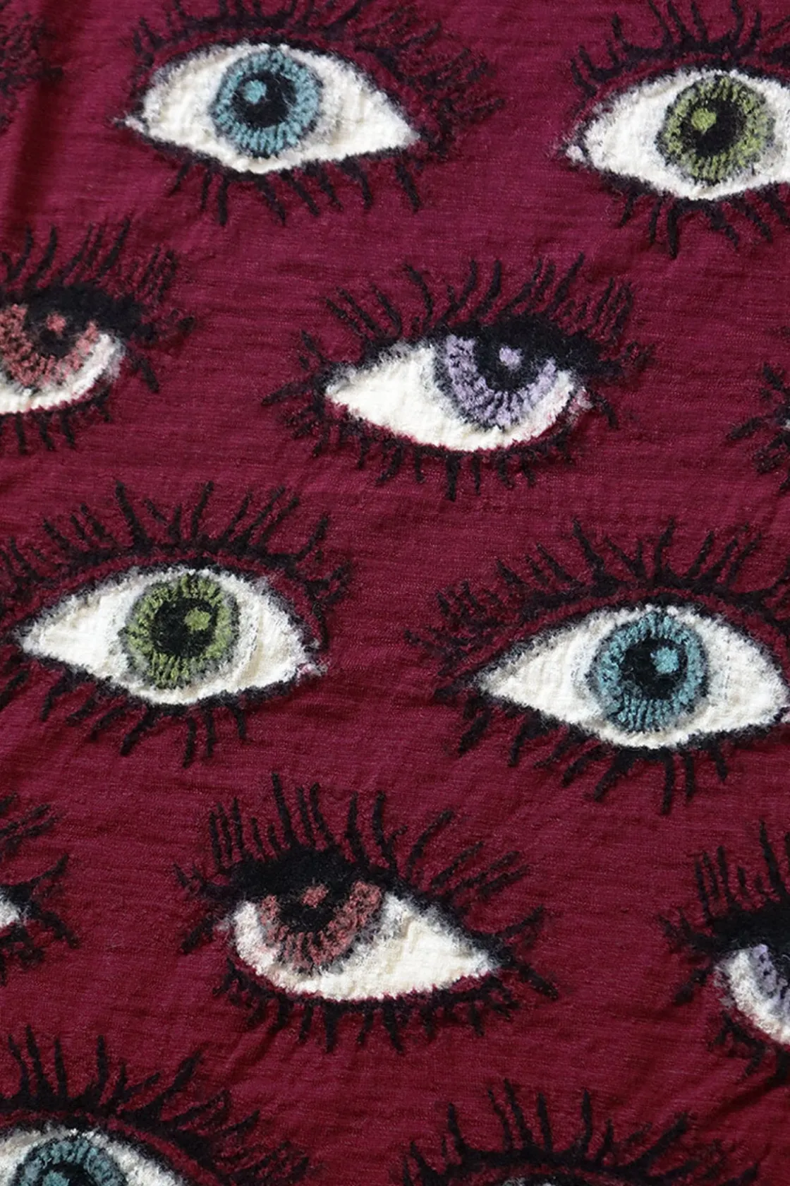 Accessories<Kapital Fulling Wool Blanket SPEAKEASY (Colorful) - Wine
