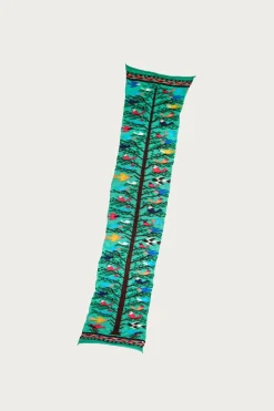 Accessories<Kapital Fulling Wool HAPPY Scarf BIRD TREE - Emerald