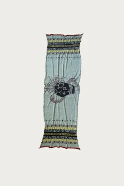 Accessories<Kapital Fulling Wool Scarf COPTIC SKULL - Green