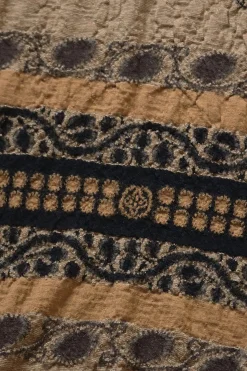 Accessories<Kapital Fulling Wool Scarf COPTIC SKULL - Beige