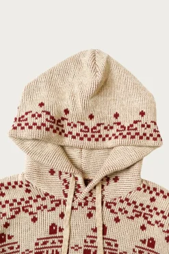 Sweaters<Kapital 5G Jacquard Knit Hood Sweater - Red