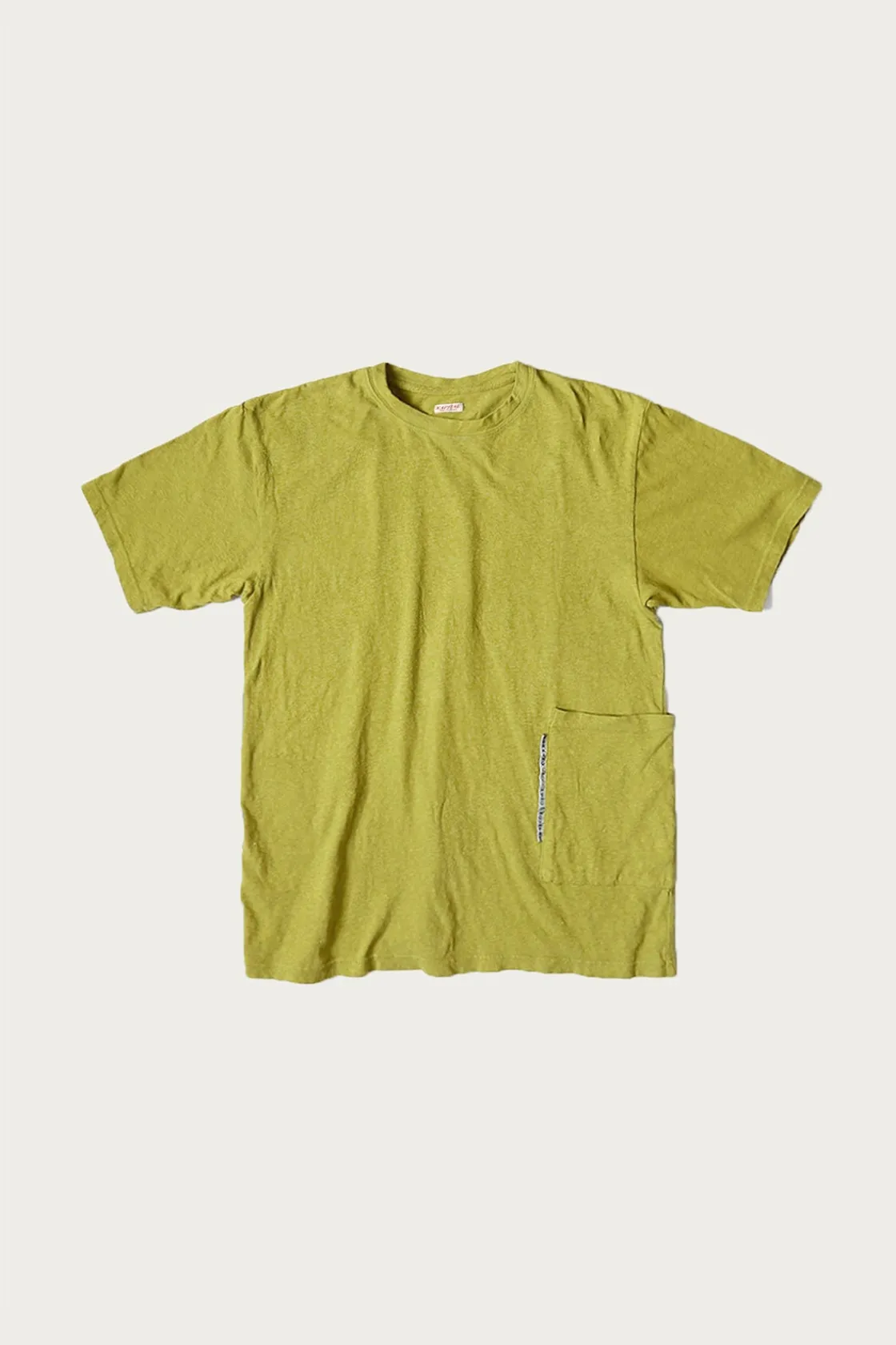 Tees And Sweats<Kapital Gauze Jersey BISCUIT Pocket T - Yellow Green