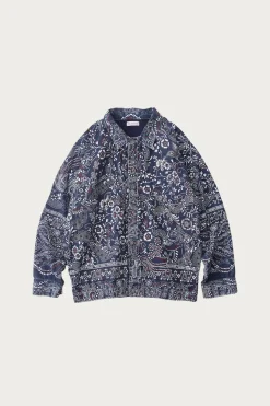 Coats, Jackets, And Vests<Niceness Gyan Bandana Trucker Jacket - Navy