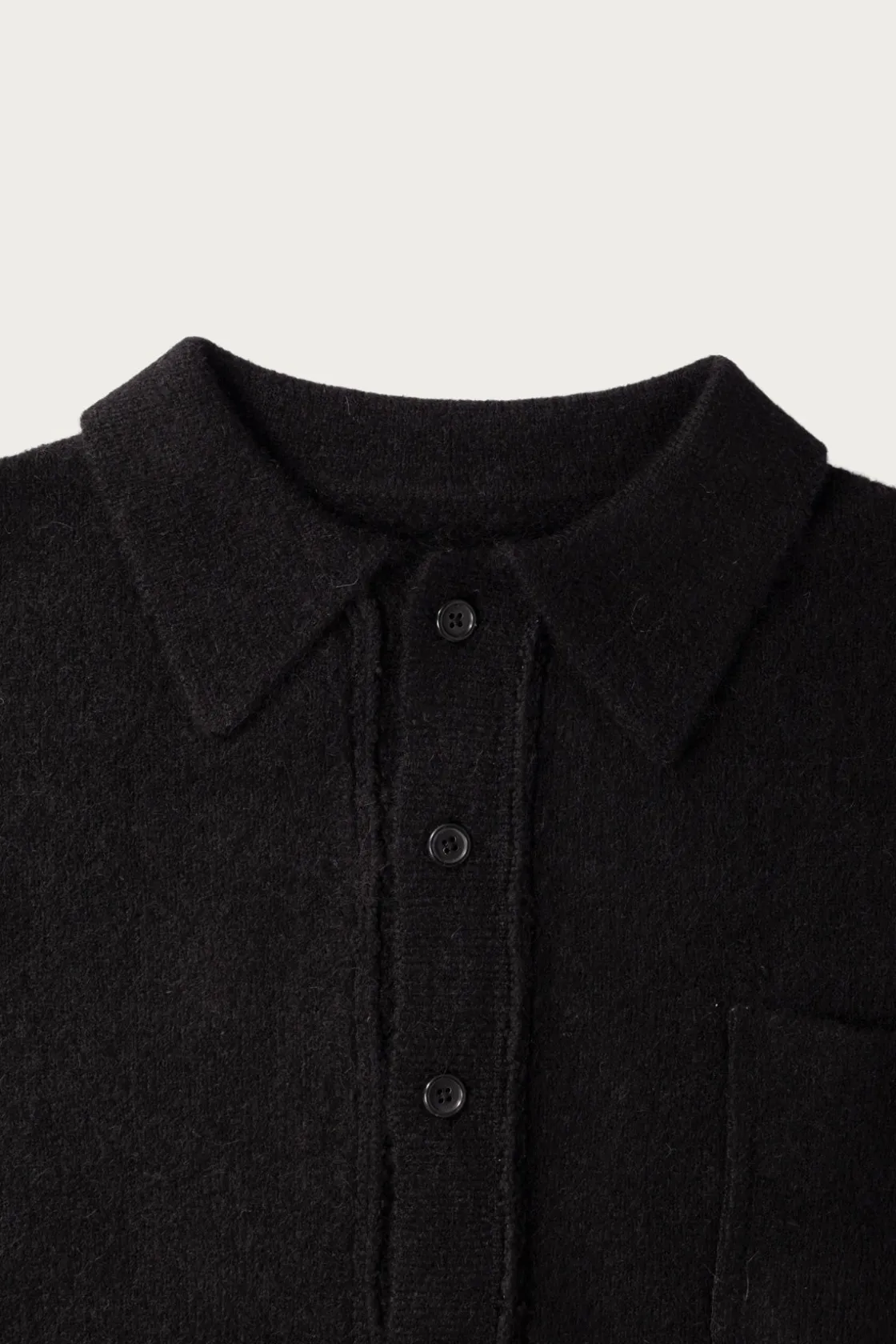 Sweaters<Camiel Fortgens Hairy Cardigan - Black Alpaca Wool