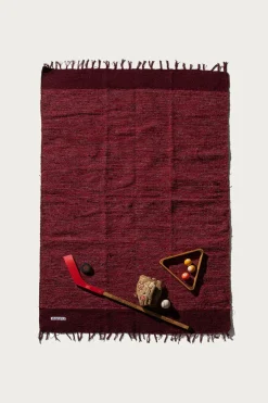 Homegoods<Puebco Handloomed Recycled Yarn Rug - Burgundy