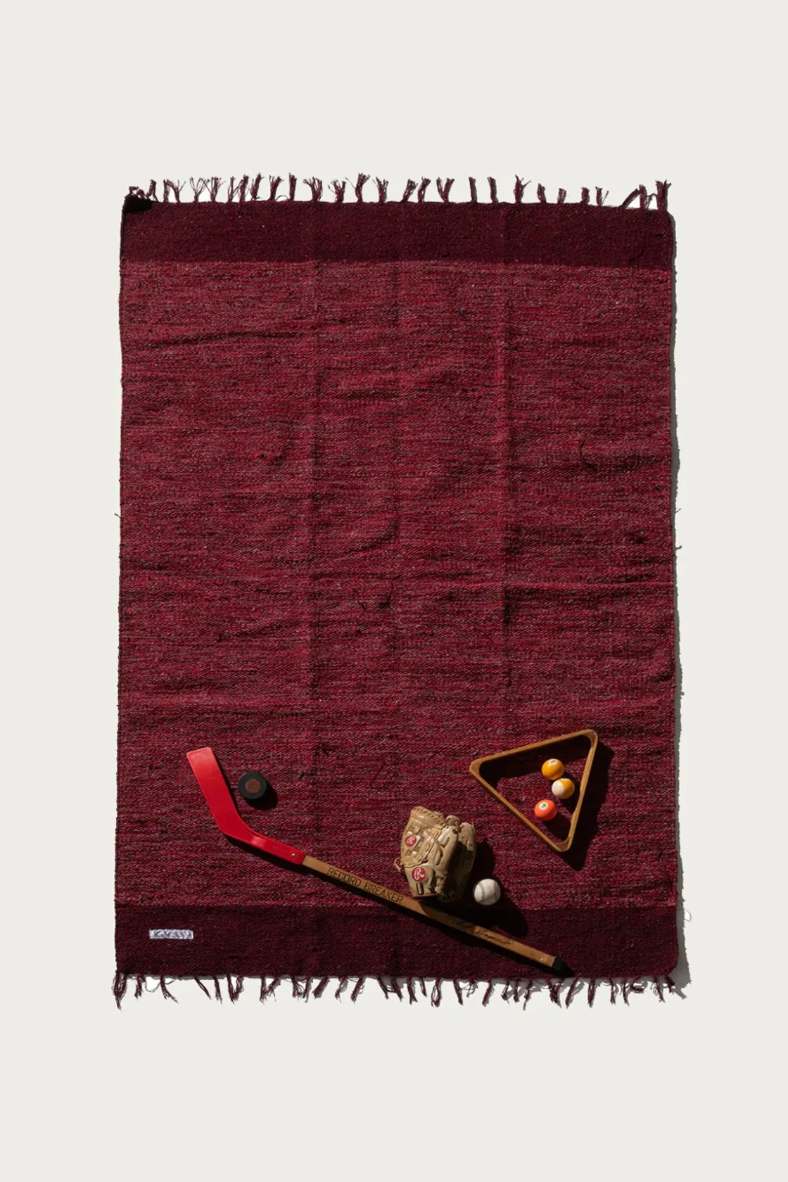 Homegoods<Puebco Handloomed Recycled Yarn Rug - Burgundy