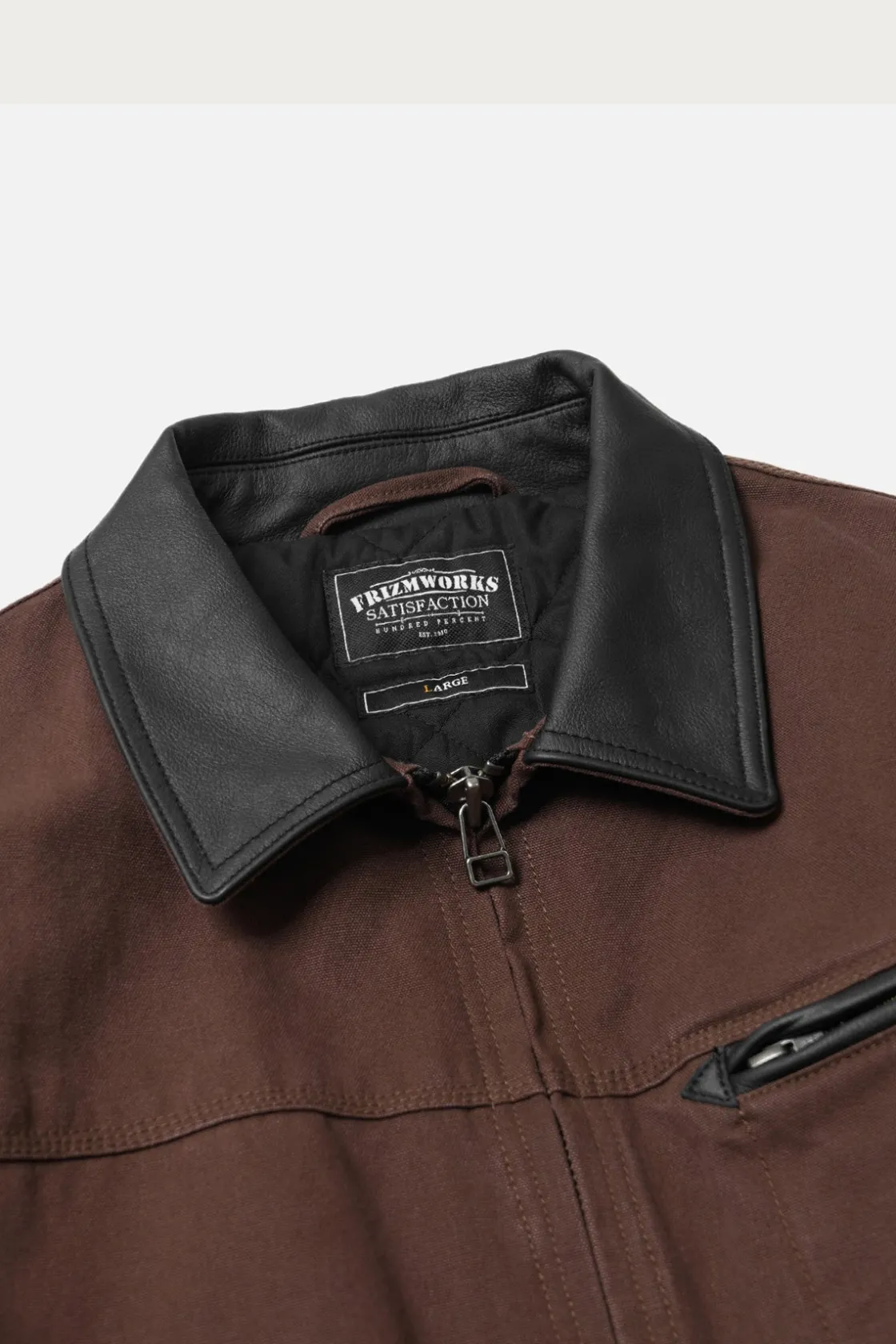 Coats, Jackets, And Vests<FrizmWORKS Heavy Canvas Destroyed Work Jacket - Brown