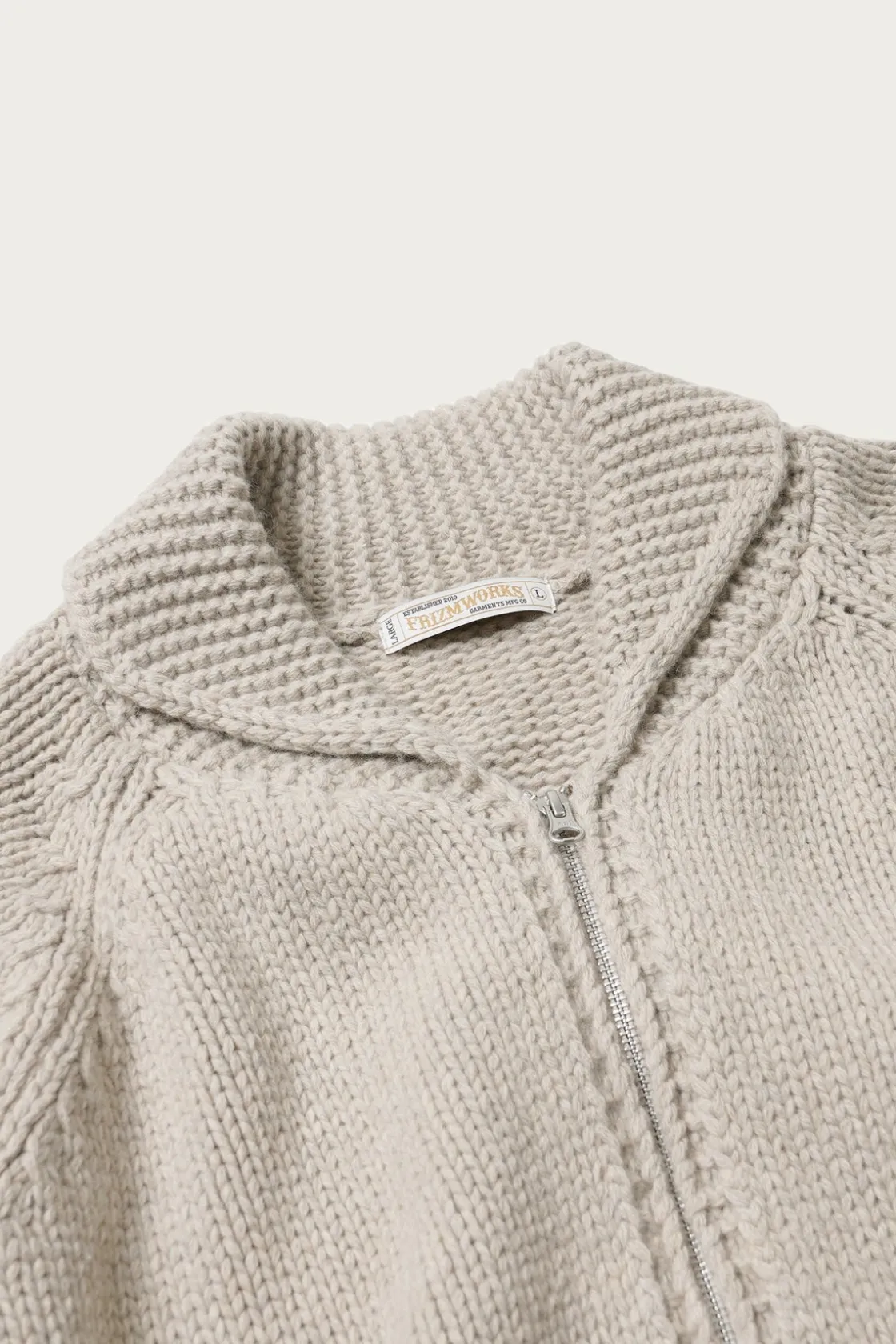 Sweaters<FrizmWORKS Heavy Cowichan Zipup Cardigan - Oatmeal