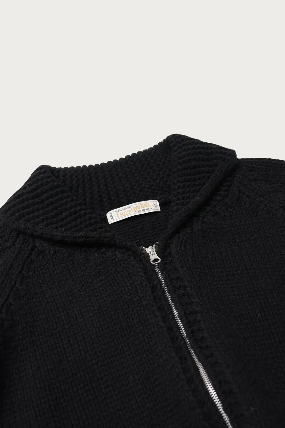 Sweaters<FrizmWORKS Heavy Cowichan Zipup Cardigan - Black