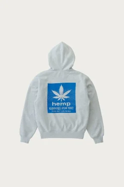 Tees And Sweats<Gramicci Hemp Zip Hooded Sweatshirt - Heather Ash