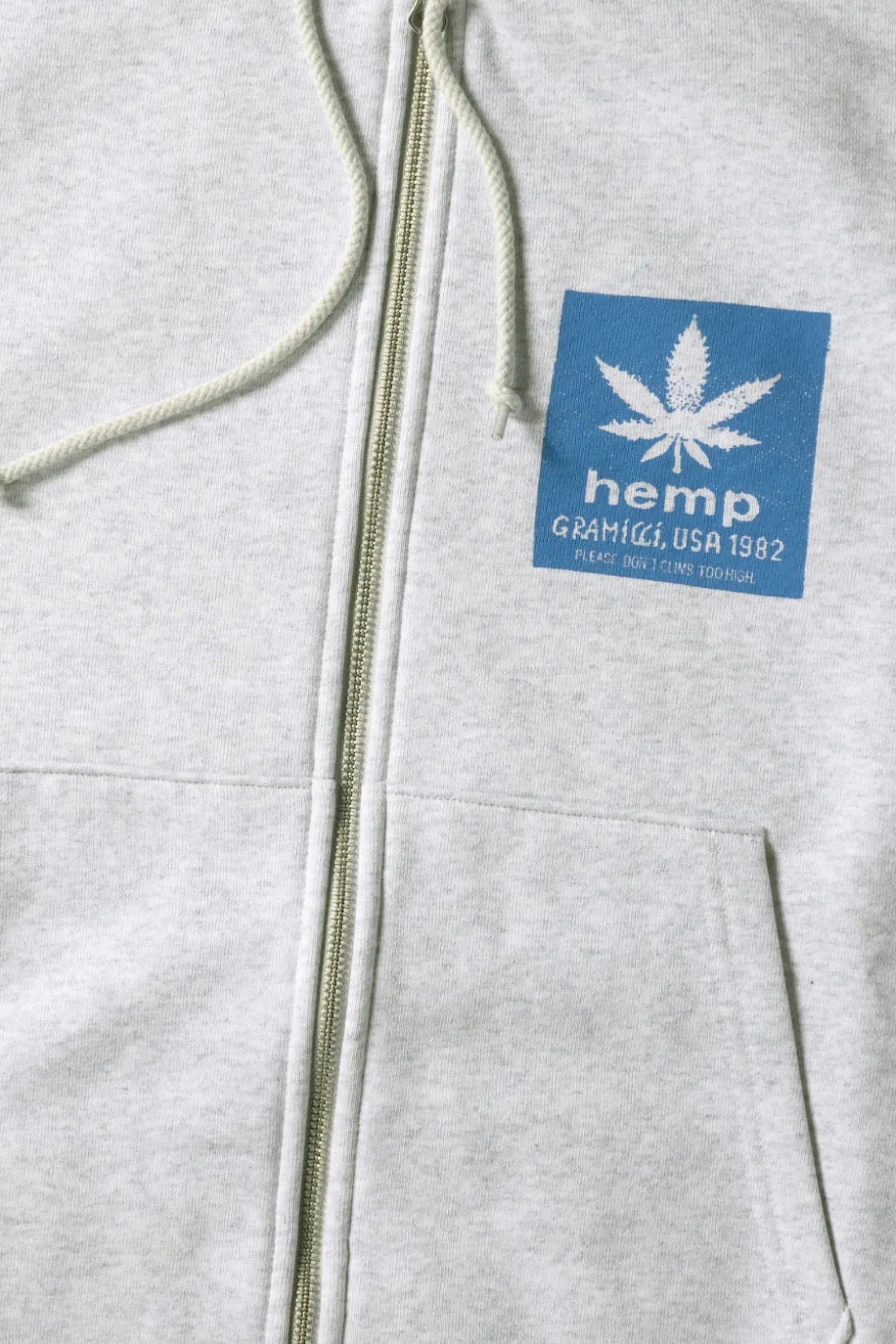 Tees And Sweats<Gramicci Hemp Zip Hooded Sweatshirt - Heather Ash
