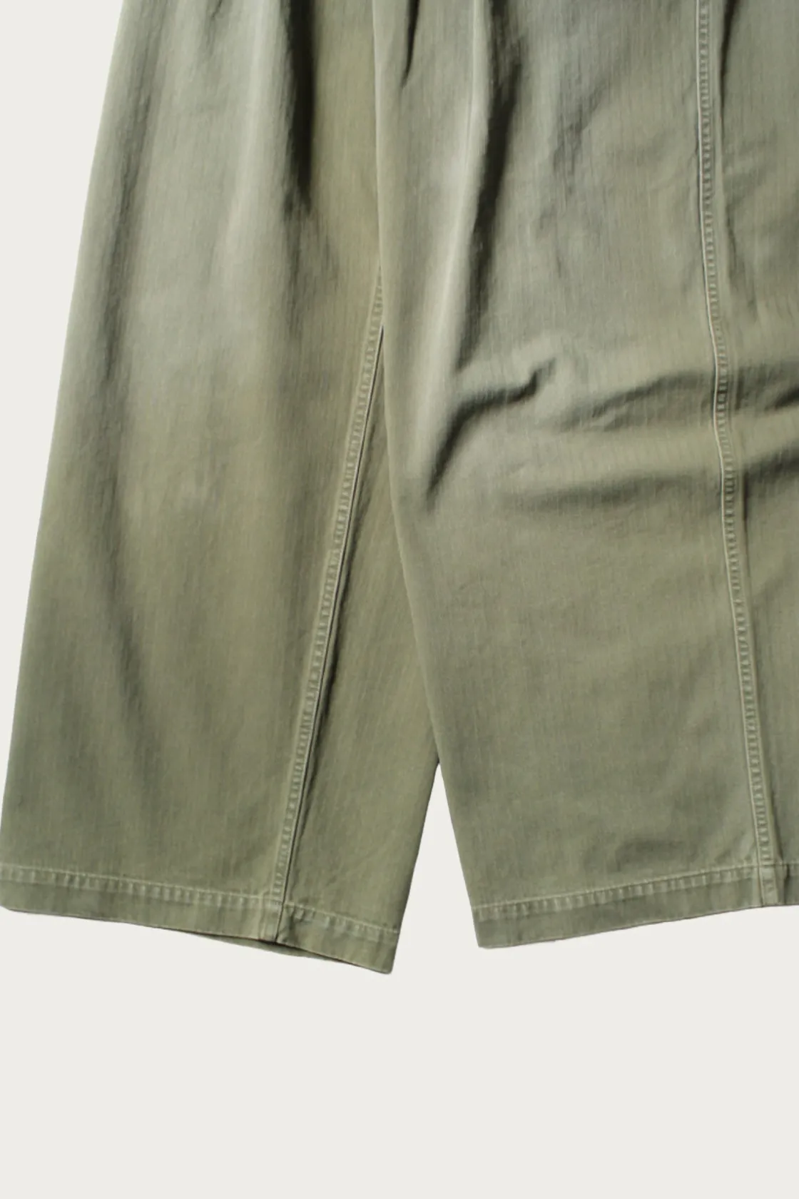 Pants<Kapital Herringbone FATIGUE Baggy Pants - Khaki