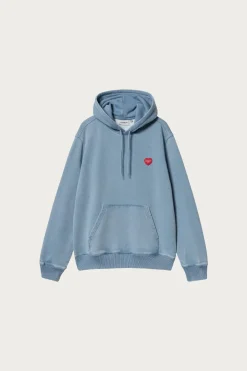 Tees And Sweats<Carhartt Work In Progress Hooded Ingo Sweat - Light Blue Garment Dyed