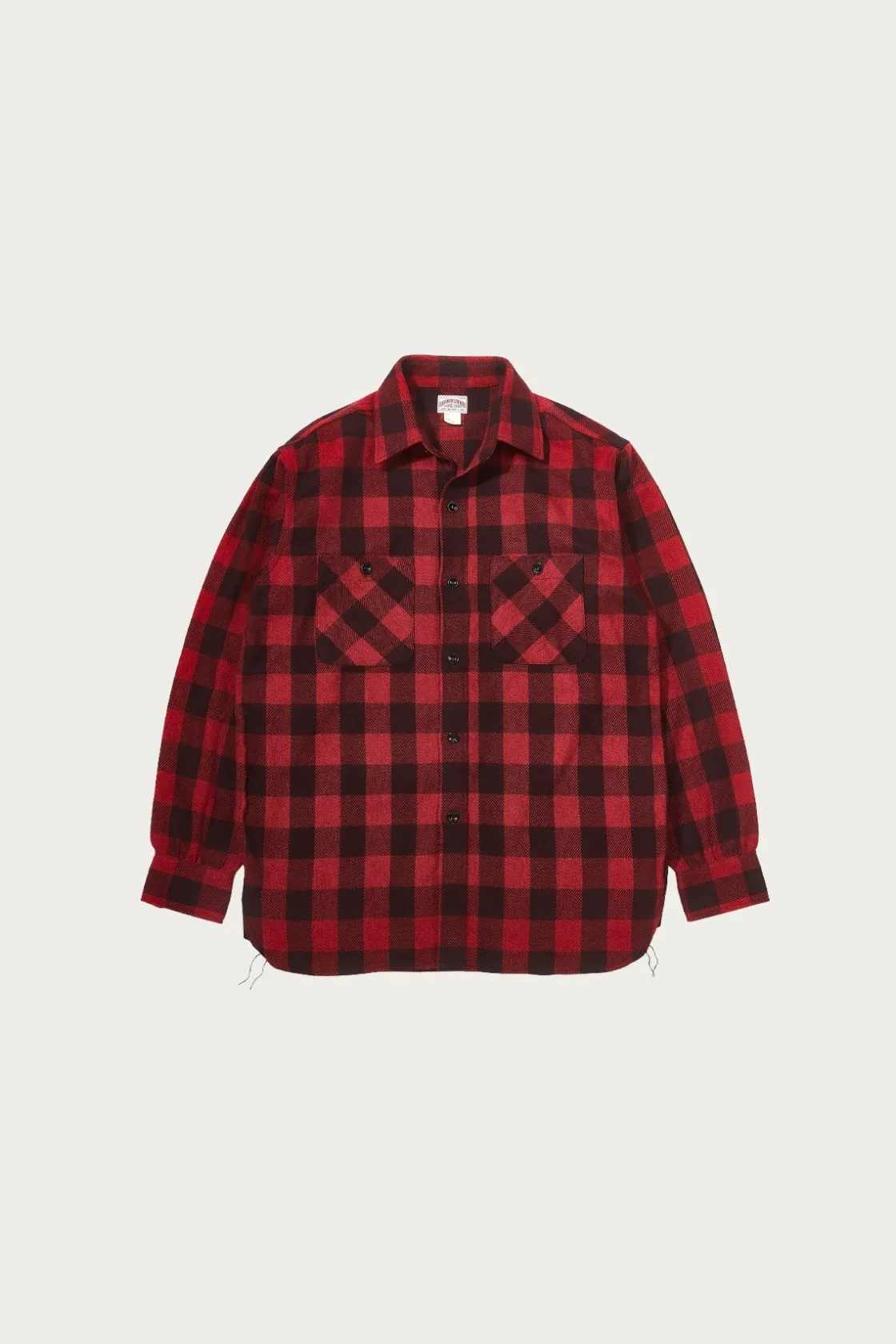 Shirts<The Real McCoys 8HU Twisted-Yarn Buffalo Check Flannel Shirt - Red/Black
