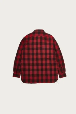 Shirts<The Real McCoys 8HU Twisted-Yarn Buffalo Check Flannel Shirt - Red/Black