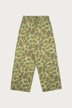 Pants<Kapital Hunter Camo Herringbone PORT Baggy Pants - Camo