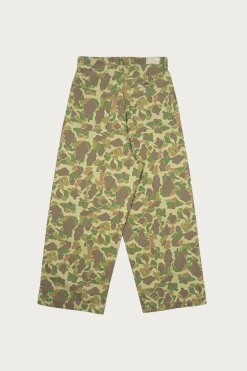 Pants<Kapital Hunter Camo Herringbone PORT Baggy Pants - Camo