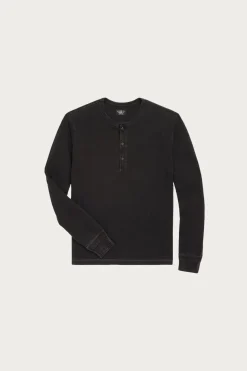 Shirts<RRL Indigo Jersey Henley Shirt - Sulfur Black
