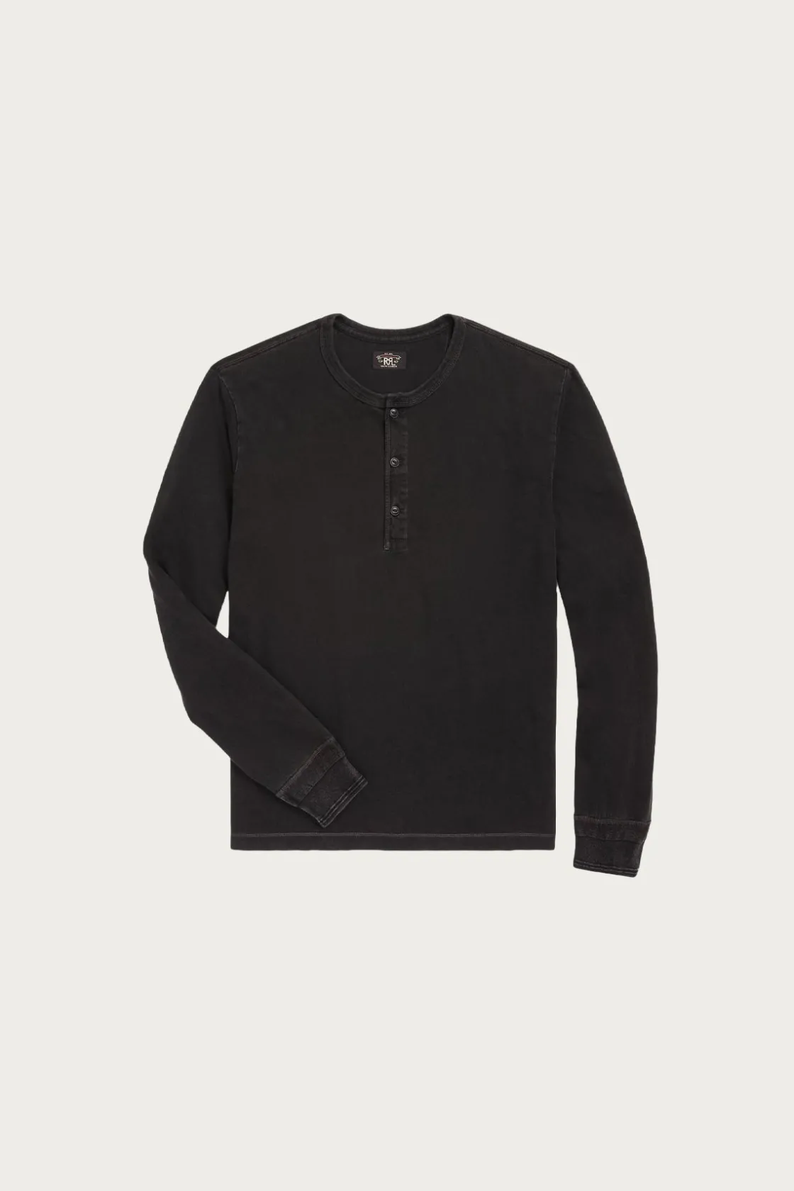 Shirts<RRL Indigo Jersey Henley Shirt - Sulfur Black