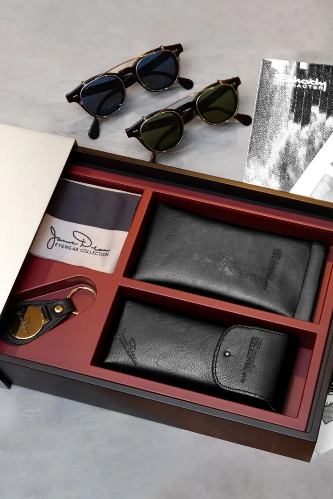 Eyewear|Accessories<Shady Character Eyewear James Dean Clip Set - Arnie - Black/Blue Clip