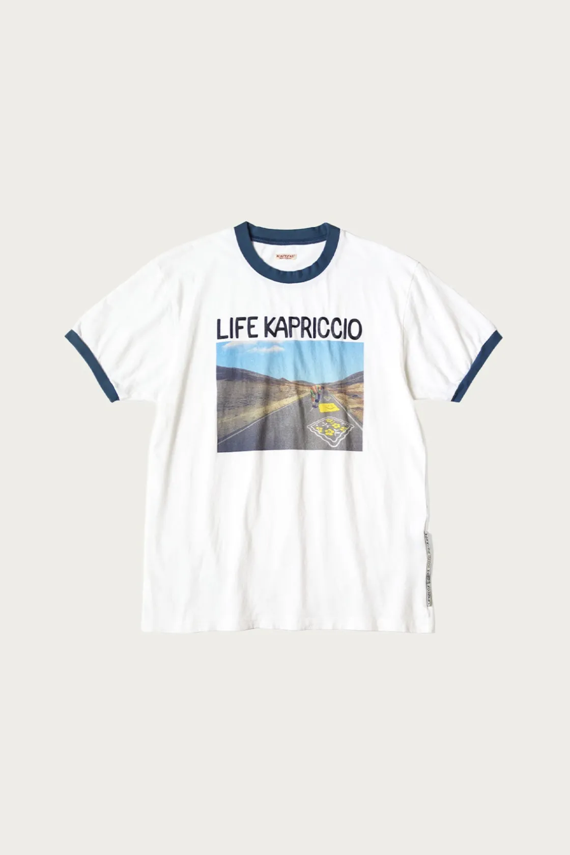 Tees And Sweats<Kapital 20/-Jersey RINGER T (LIFE KAPRICCIO ROAD SIGN PAINTER) - White