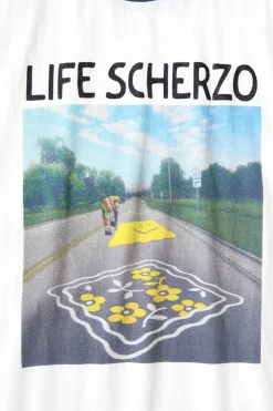 Tees And Sweats<Kapital 20/-Jersey RINGER T(LIFE SCHERZO ROAD SIGN PAINTER) - White