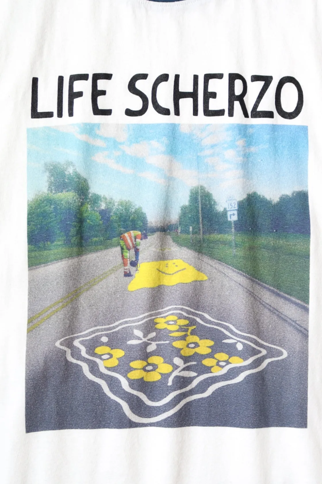 Tees And Sweats<Kapital 20/-Jersey RINGER T(LIFE SCHERZO ROAD SIGN PAINTER) - White