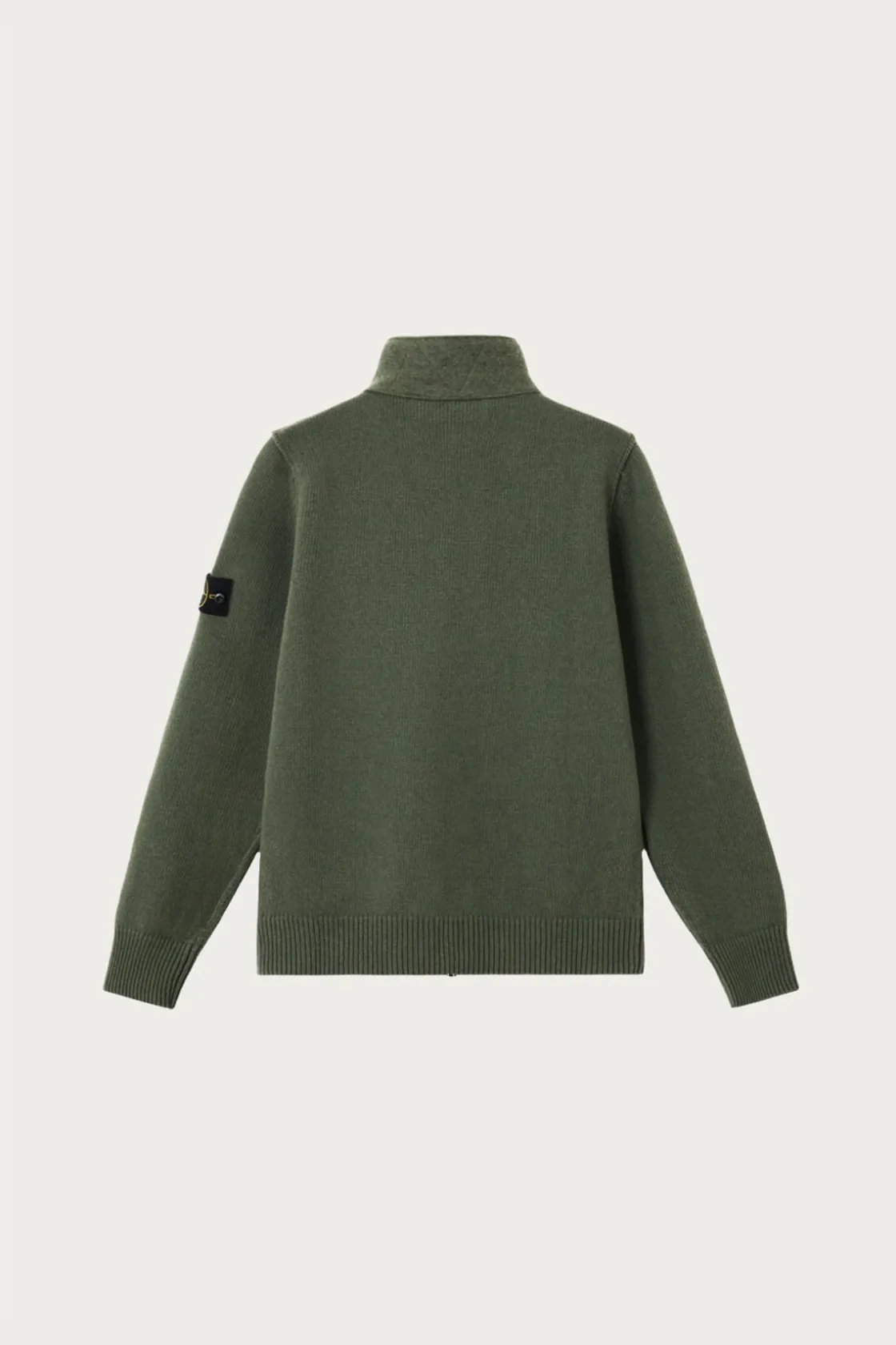 Sweaters<Stone Island Lambswool Cardigan - Military Green