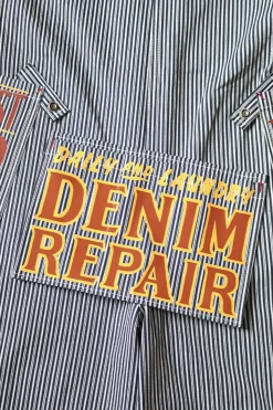 Pants<Kapital LIBERTY Hickoree AD Overall - Hickory