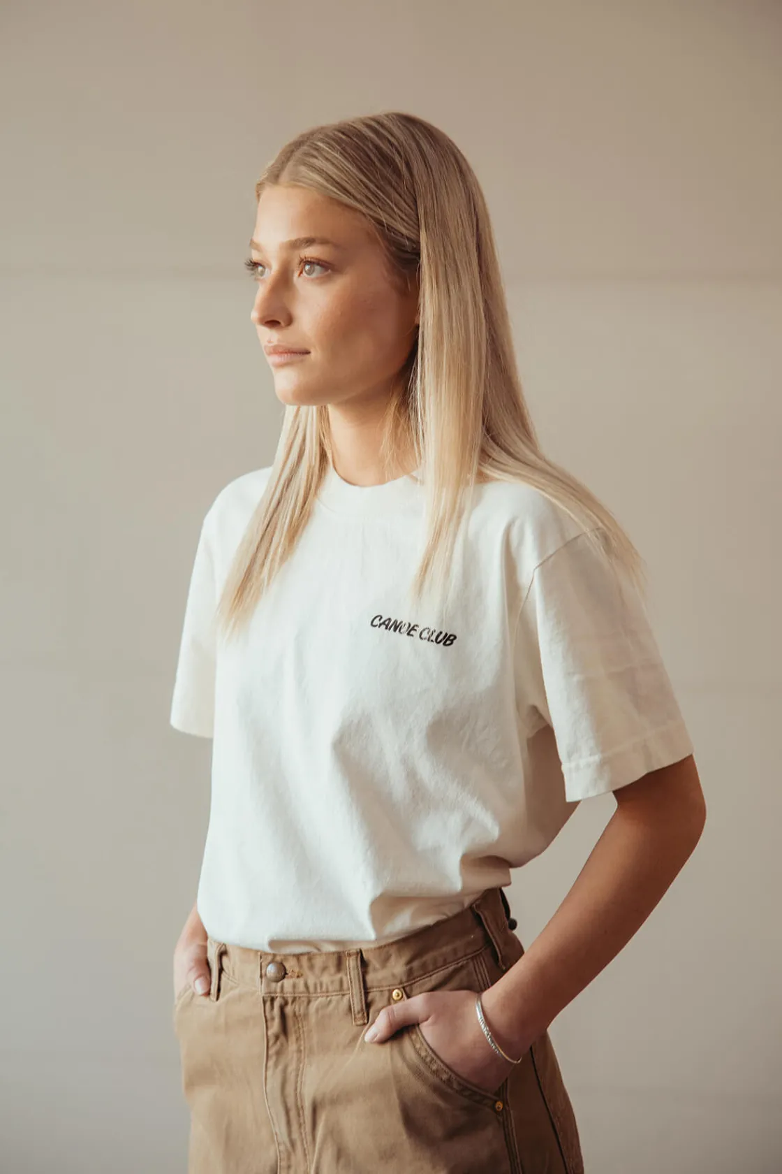 Tees And Sweats<Canoe Club Collaborations Logo Tee - Parchment