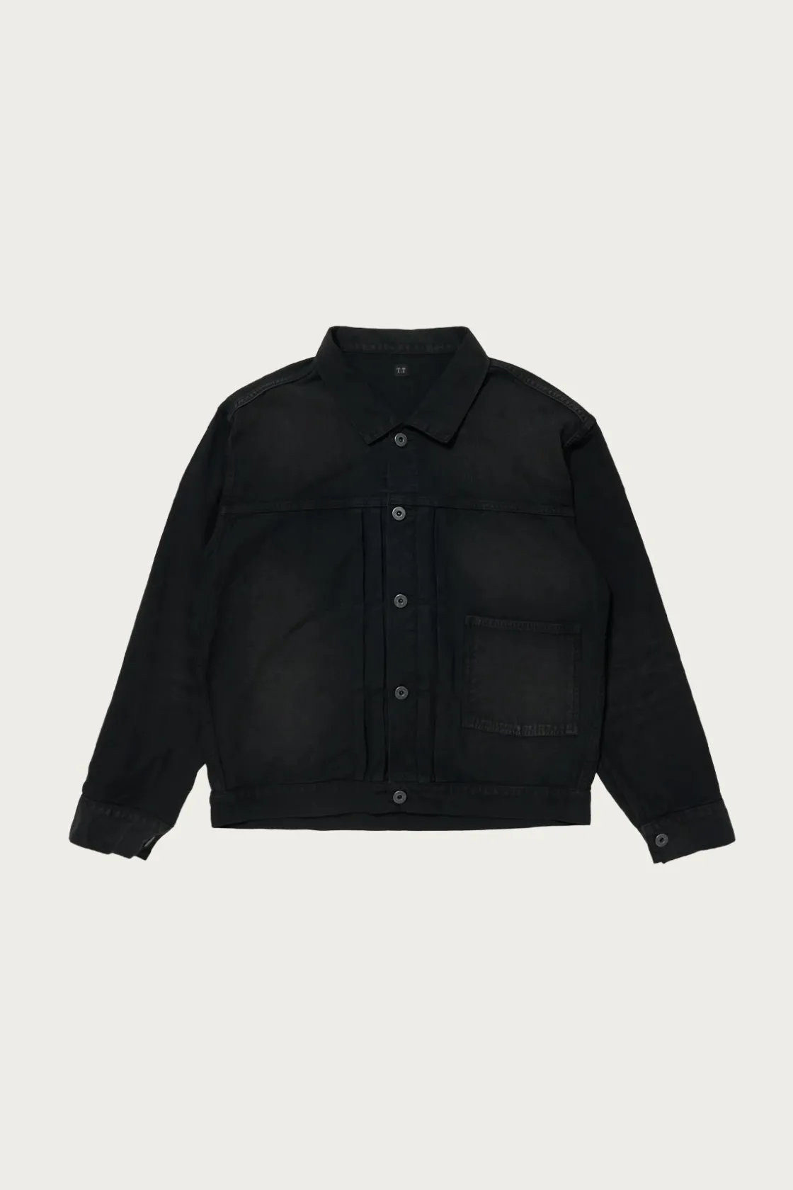 Coats, Jackets, And Vests<Taiga Takahashi Lot.309 Buckle-Backed Jacket - Damaged Sumi Dyed Black