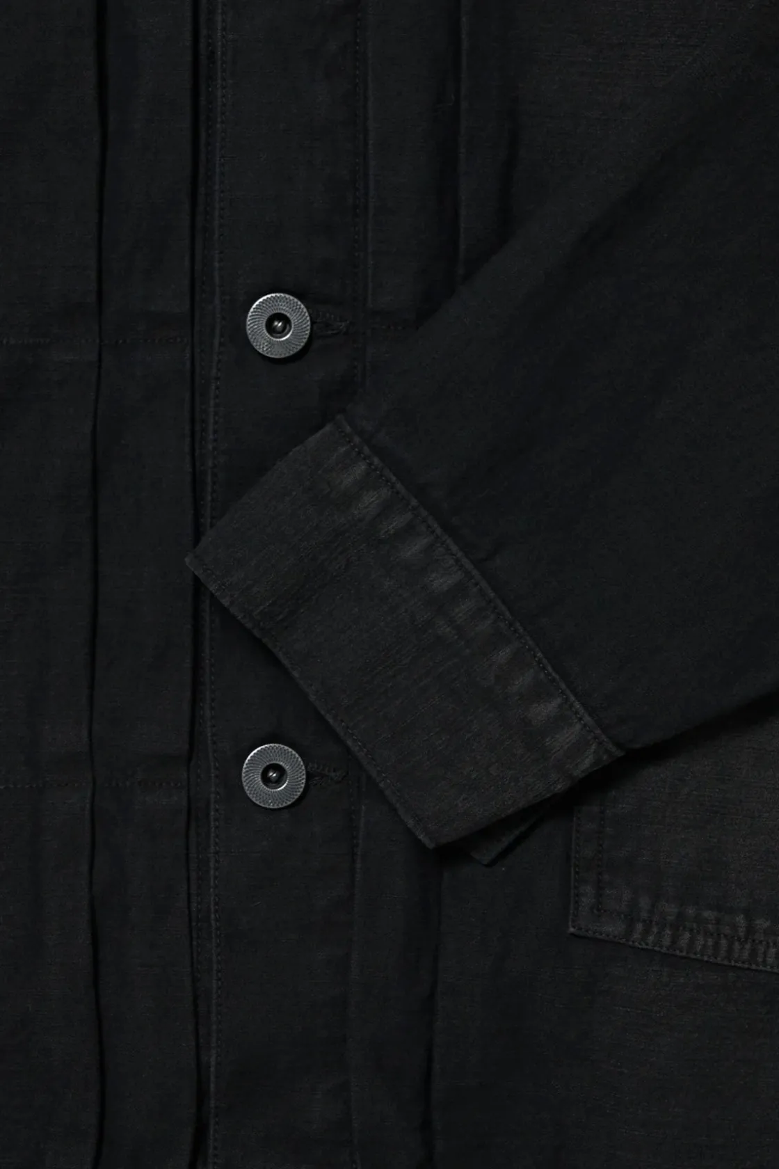 Coats, Jackets, And Vests<Taiga Takahashi Lot.309 Buckle-Backed Jacket - Damaged Sumi Dyed Black