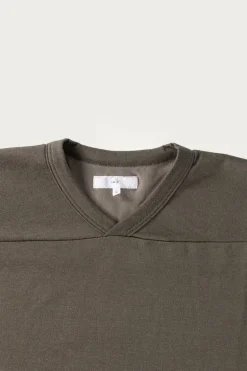 Tees And Sweats<Lady White Co. L/S Football T-Shirt - Grey Olive