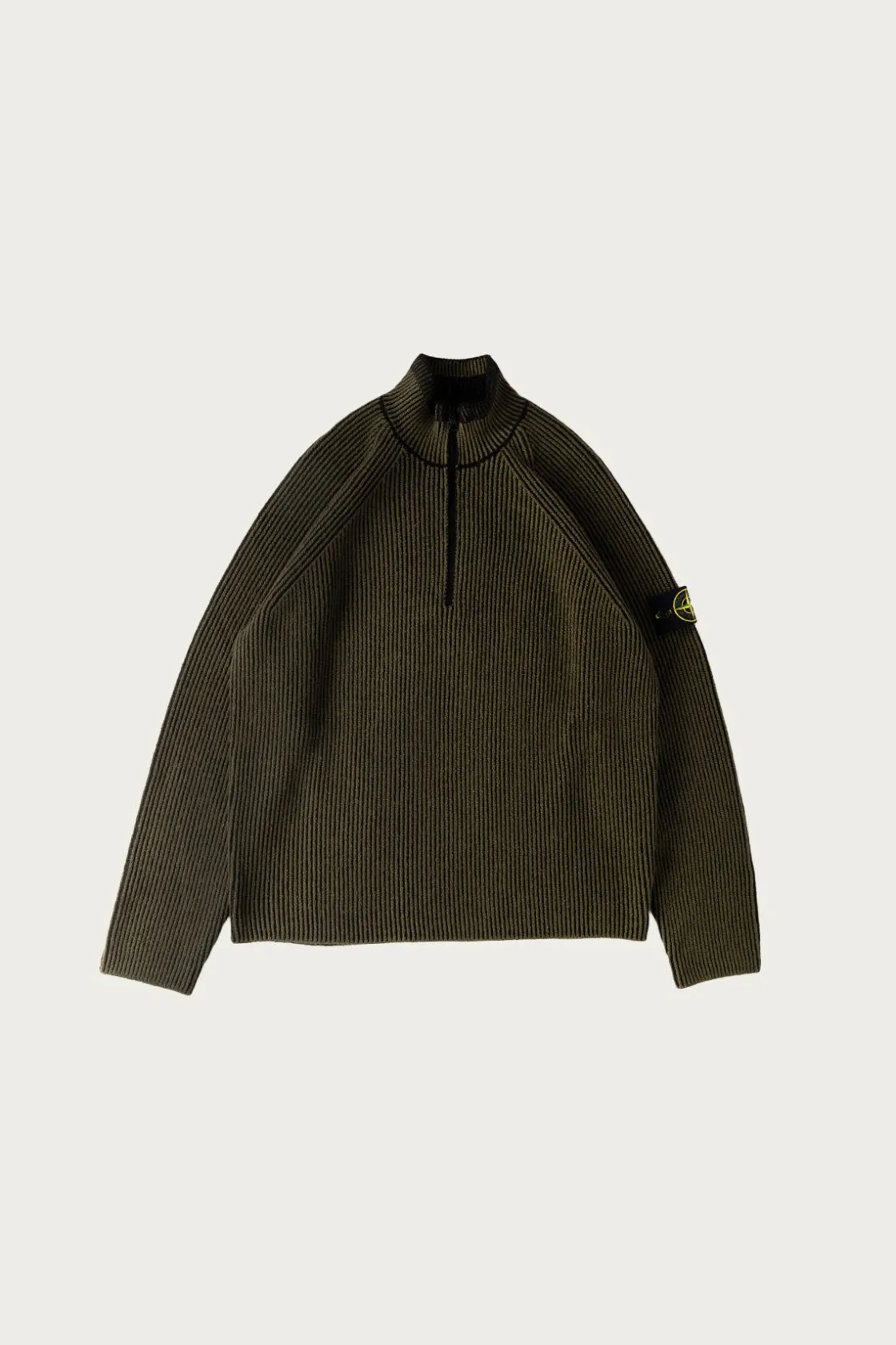 Shirts<Stone Island LS Polo - Military Green