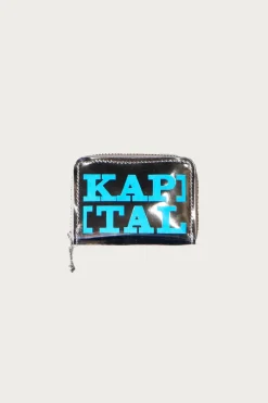 Accessories<Kapital Mirror Leather THUMBS-UP Mini Wallet - Sax