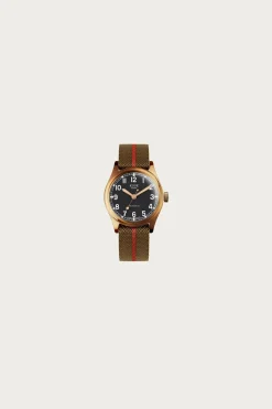 Accessories<Kuoe Watches Old Smith 90-0002 - Black Dial/Bronze Case/Nylon Strap