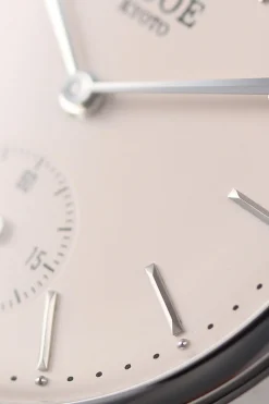 Accessories<Kuoe Watches Old Smith 90-0001 - White Dial/Silver Case/Black Pebbled Leather Strap