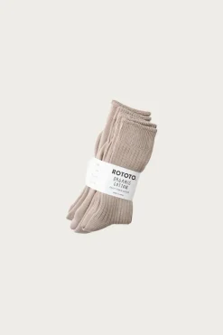 Accessories<Rototo Organic Daily 3 Pack Crew Socks - Grayge
