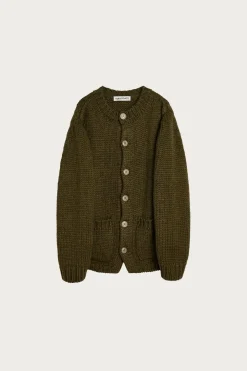 Sweaters<Our Legacy Over Cardigan - Olive Mega Alpaca Wool