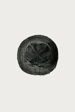 Accessories<Kapital 11.5oz BLKxBLK Denim The Old Man And The Sea Hat (Crash Remake)