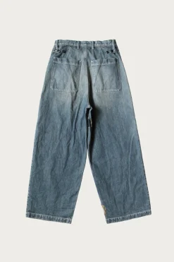 Pants<Kapital 14oz Denim FATIGUE Baggy Pants (RUSHFIELD Remake) - Indigo