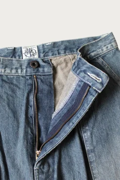 Pants<Kapital 14oz Denim FATIGUE Baggy Pants (RUSHFIELD Remake) - Indigo