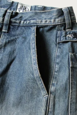 Pants<Kapital 14oz Denim FATIGUE Baggy Pants (RUSHFIELD Remake) - Indigo