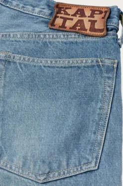 Denim<Kapital 14oz Denim 5p MONKEY CISCO (STUDS) - Indigo