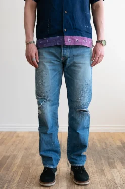 Denim<Kapital 14oz Denim 5P MONKEY CISCO (3YearsFade) - Indigo