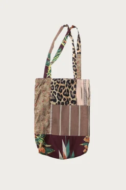 Accessories<Kapital Patchwork NOVEL Tote Bag - Brown
