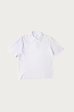Shirts<Lady White Co. Pique Two Button Polo - White