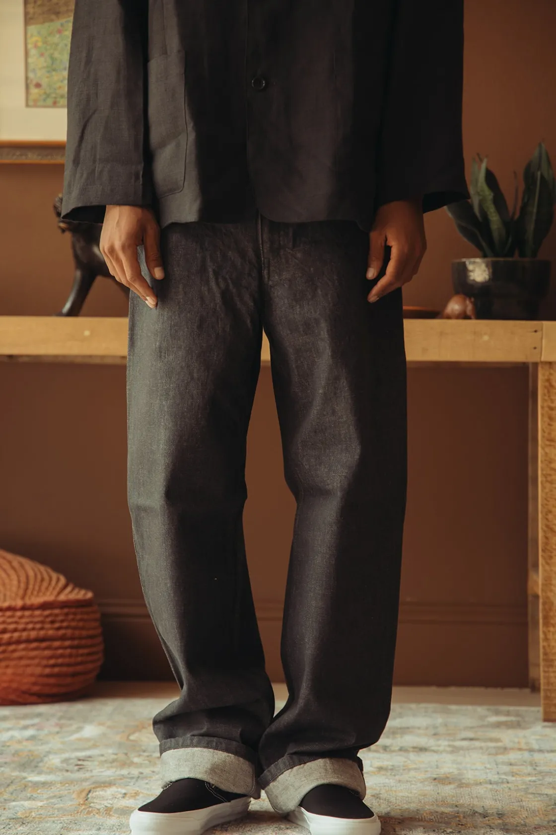 Denim<James Coward 5pkt Jean - Grey 12oz One Wash Denim